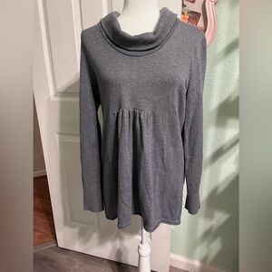 Eddie Bauer Charcoal Cowl Neck Tunic
